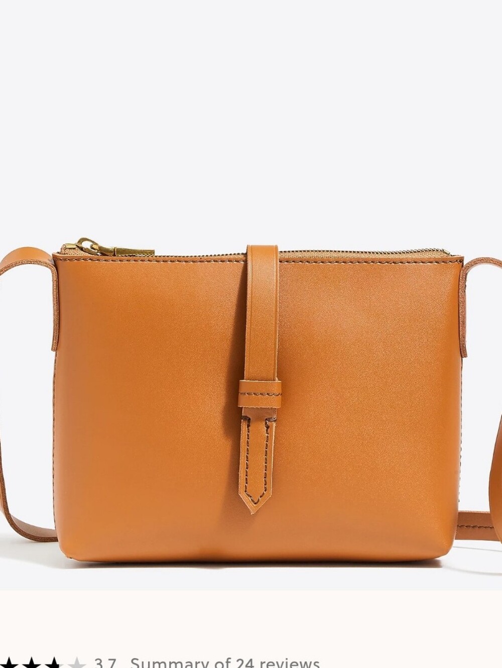 J. Crew Parker Ryann Classic Tan Leather Crossbody Bag